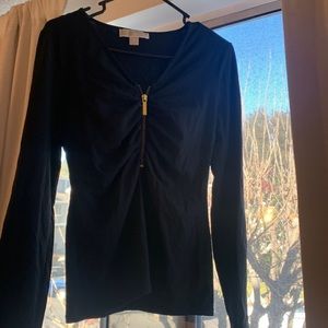 Michael Kors blouse long sleeve color black size medium